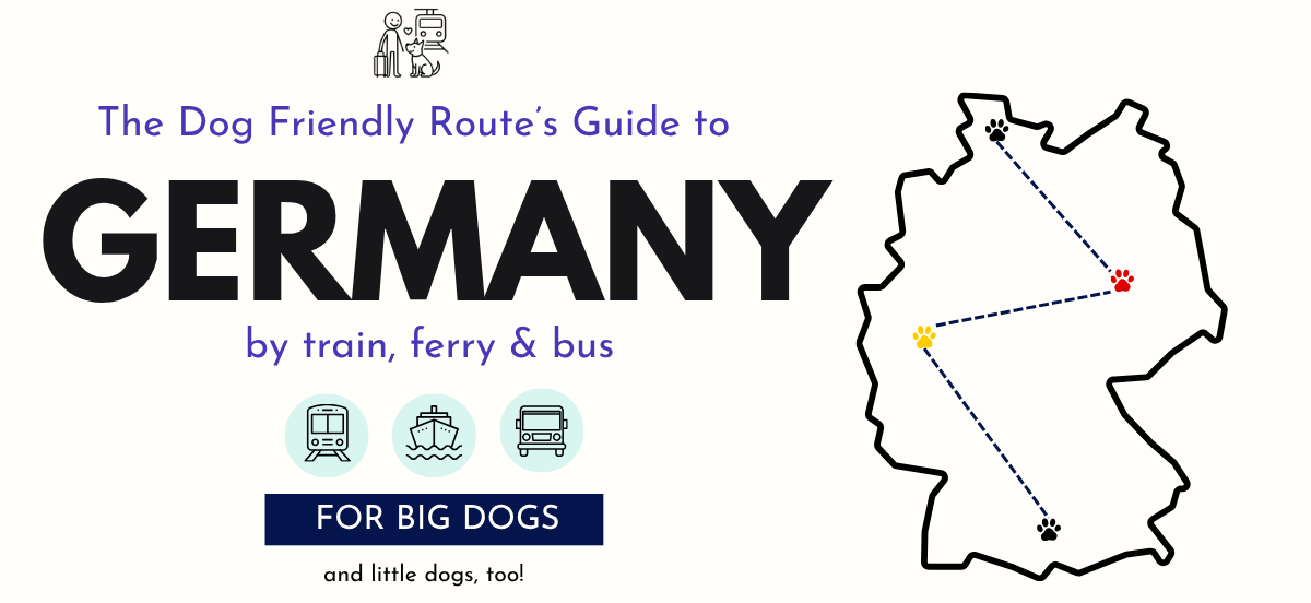 Illustrated map of Germany with a paw-print route